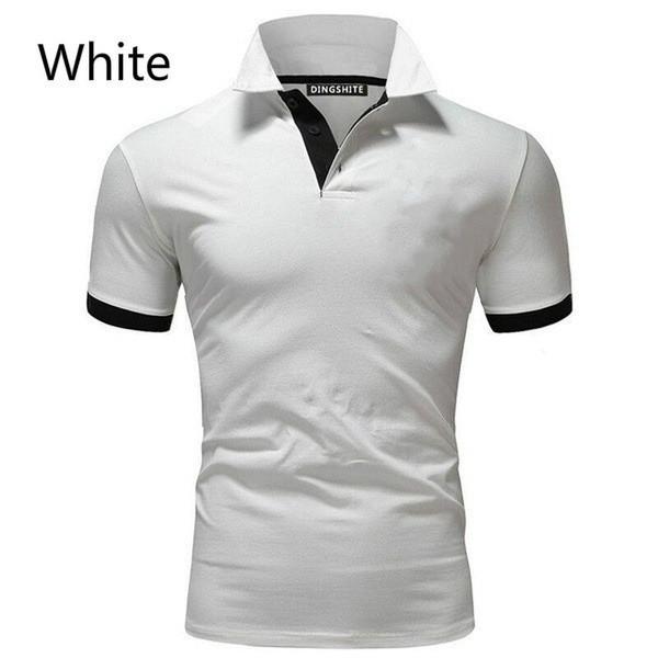 Męski T-shirt z Nadrukiem Personalizowany Slim Krótki Rękaw Koszulka Polo