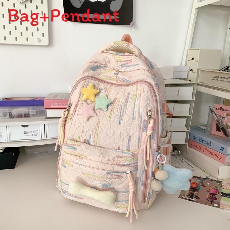 Girl Backpack School Bag With Nylon Material For Middle School Students