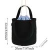 Large Capacity Thermal Insulation Bag Canvas Picnic Box Pouch Drawstring Lunch Handbag  School