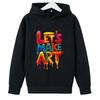 Bunter Graffiti-Kunst-Hoodie für Kinder - Unisex Freizeitjacke mit Farbdruck