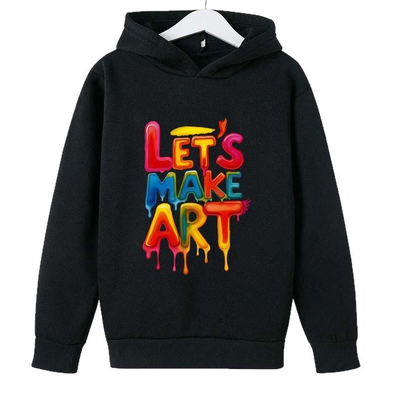 Bunter Graffiti-Kunst-Hoodie für Kinder - Unisex Freizeitjacke mit Farbdruck