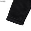ZANZEA Women Hoodies Casual Patchwork Long Sleeve Hooded Sweatshirt Dress