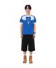 PEACE MAKER Sporty Mesh Combi Jersey Top (Blue)