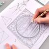 Linjalset Solid Geometri Ellipsritningsikon Mätning Multifunktionella Kontors- Skolmaterial Konstruktion Arkitektverktyg