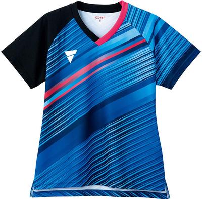 VICTAS Table Tennis Shirt Blue 2XL 512103 Women's V-LGS224