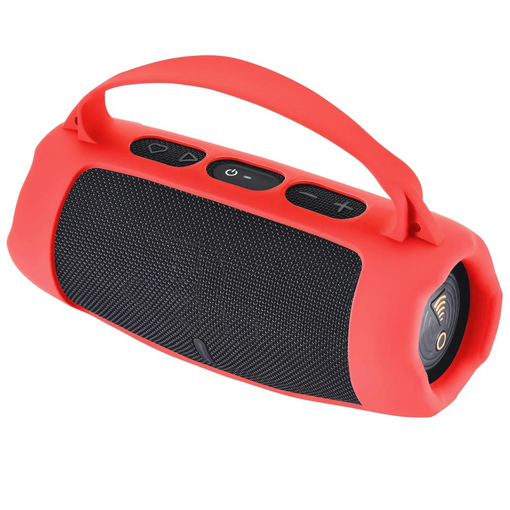 Silicone Cover Case Waterproof Protective Skin Case Shockproof with Shoulder Strap for JBL Charge 5 Wi-Fi Wireless Speaker