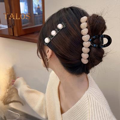 Hair Pin Braided Hair Double-Layer Hair Clip Flower Shape Bang Hairpin Non-slip Teeth Sparkling Shine Hair Accessory