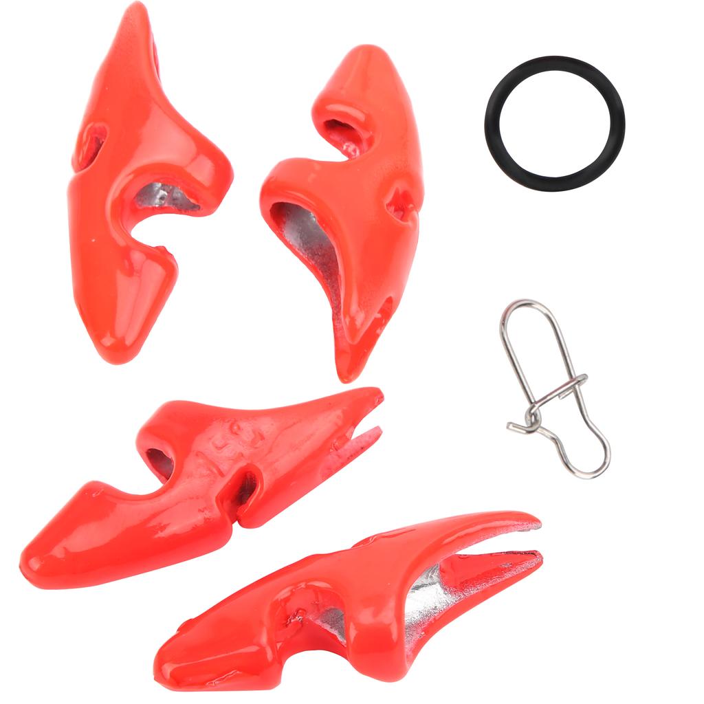 2 Bag Shrimp Lure Chin Cover Drop Weights Bait Sinker with Buckle Fishing Accessory