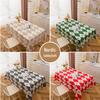 Waterproof & Stain-Resistant Plaid PEVA Tablecloth for Dining or Stall Use