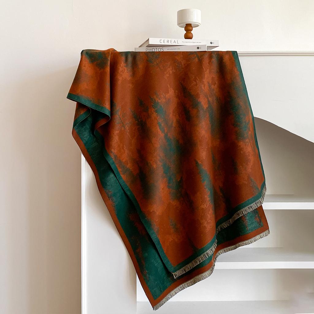  New Luxury Design Winter Two-Sided Cashmere Print Scarves High Quality Women Thicken Wrap Shawl Ladies Brand Pashmina Scarf