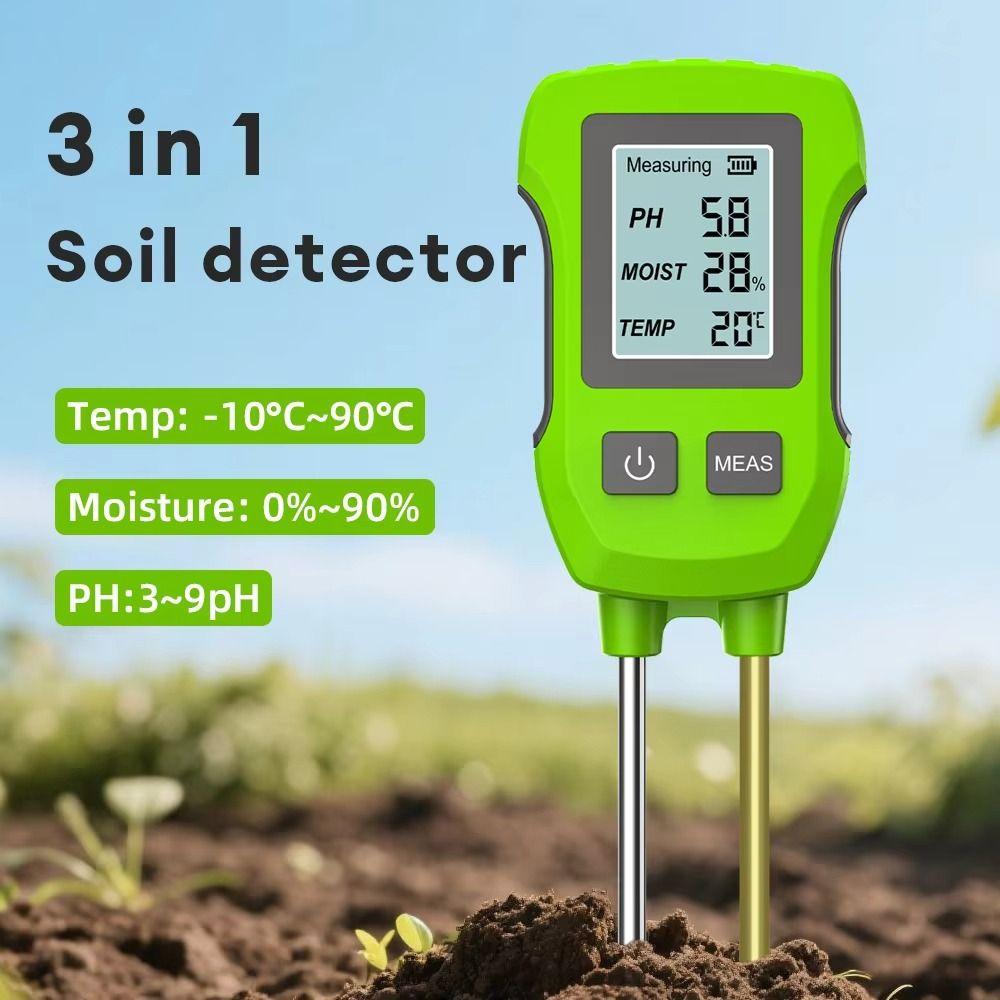 High Accuracy Soil Tester LCD Screen Soil  Humidity Detector Soil Thermometer  Gardening Tool