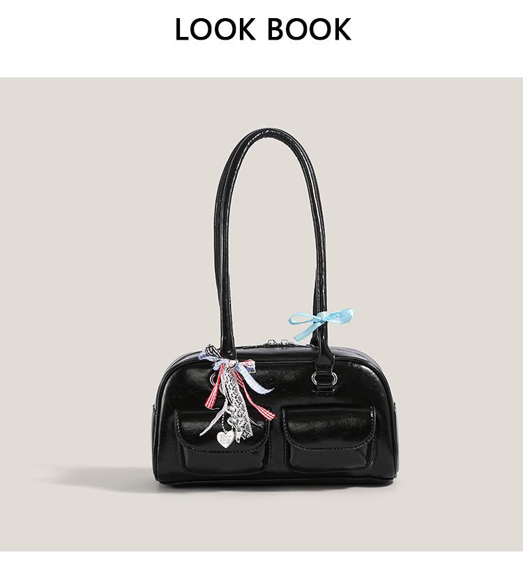 Versatile Boston Tote Shoulder Bag - Underarm Carry