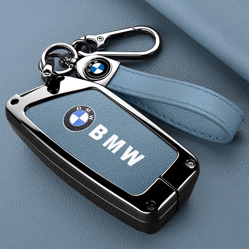 Hot 2025 Genuine Leather Car Remote Key Case Fob Cover Keychain Ring For BMW I7 X7 G07 LCI I20 U11 IX X1 7 Series G70 G09 XM U06