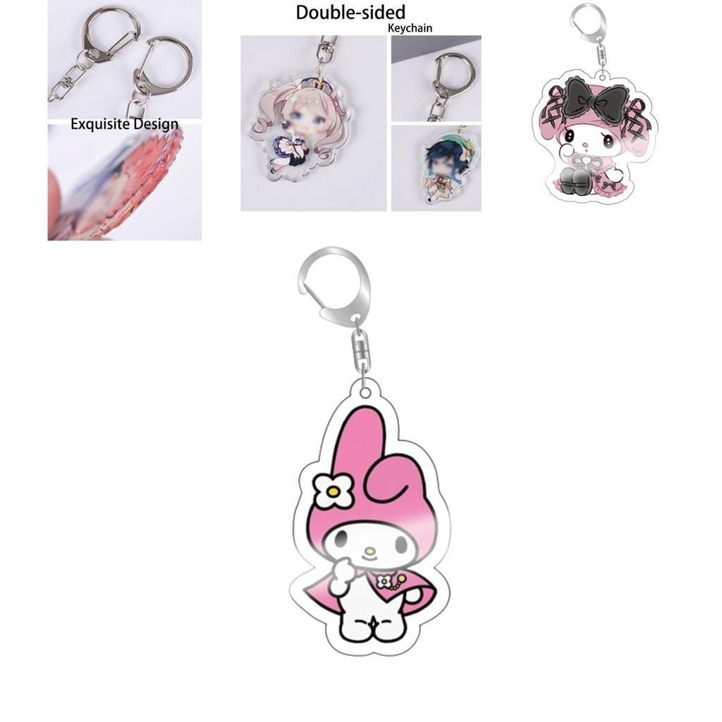 Cute Sanrio Kuromi Toy Keychain Melody Keyring Pendant For Kids Gift Anime