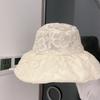 Spring and Summer Thin Bucket Hat Women's Lace Embroidered Sun Hat Big Eaves UV Protection Sun Hat