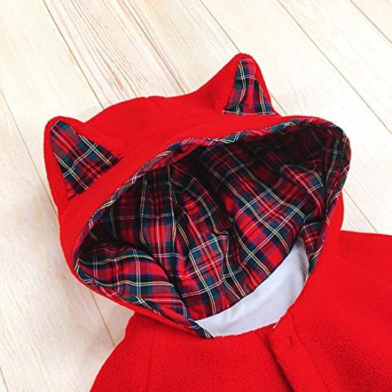 Angel Baby Fleece Made In Cold T4912 Cape, Anti-Static, Japan, Newborn, Protection, 50-80cm, (Red)