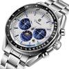 Automatik-Uhr für Herren Edelstahl Leuchtend Wasserdicht Mondphase Herrenuhren Luxuriöse Mechanische Armbanduhr für Herren
