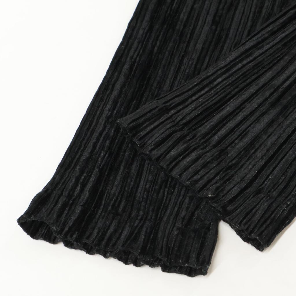 ISSEY MIYAKE Black IM32FJ926 Pleated Long Sleeve Top Polyester tops 2 blackUsed