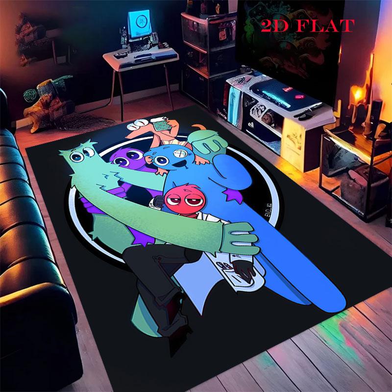 Rainbow Friends Force Carpet Rug for Living Room Bedroom Home Sofa Decoration,Kids Play Nonslip Floor Mat