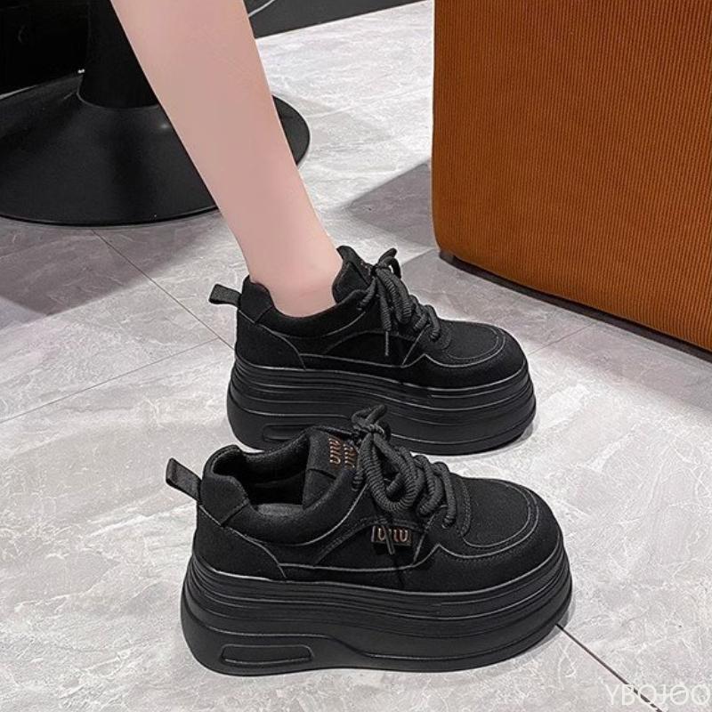 Fashion Height Increasing Thick Soled Dad Shoes for Women New Versatile Sponge Cake Casual Sports Vulcanized Shoes Platform Sneakers