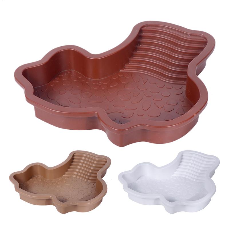 Reptile Water Bowl Anti-Slip Turtle Bathing Pool Aquarium Ornament Tortoise Accessories Snake Water Dish for Gecko Snake Turtle