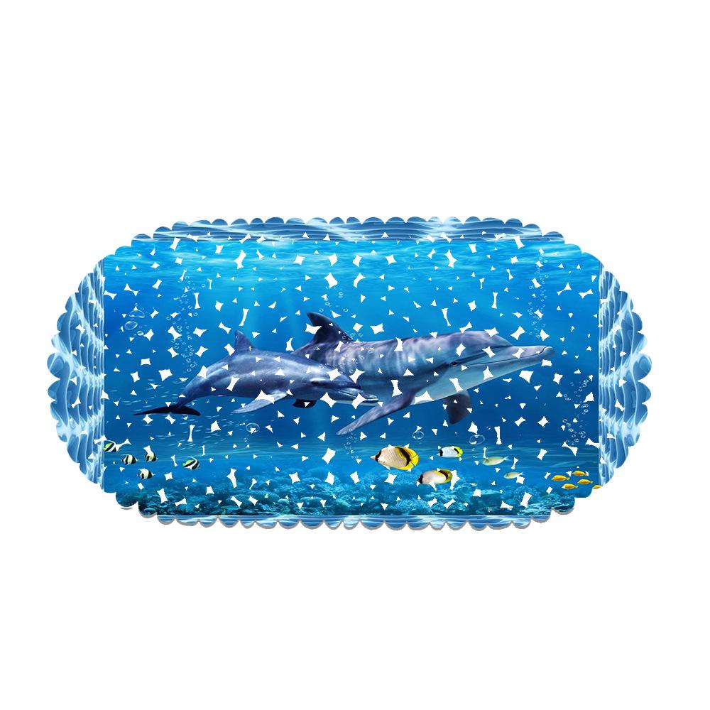 

Underwater World Bathroom Mat Bath Room Floor Mat Pvc Non-Slip Mat Waterproof Suction Cup Floor Mat Foot Mat Can 35*70CM