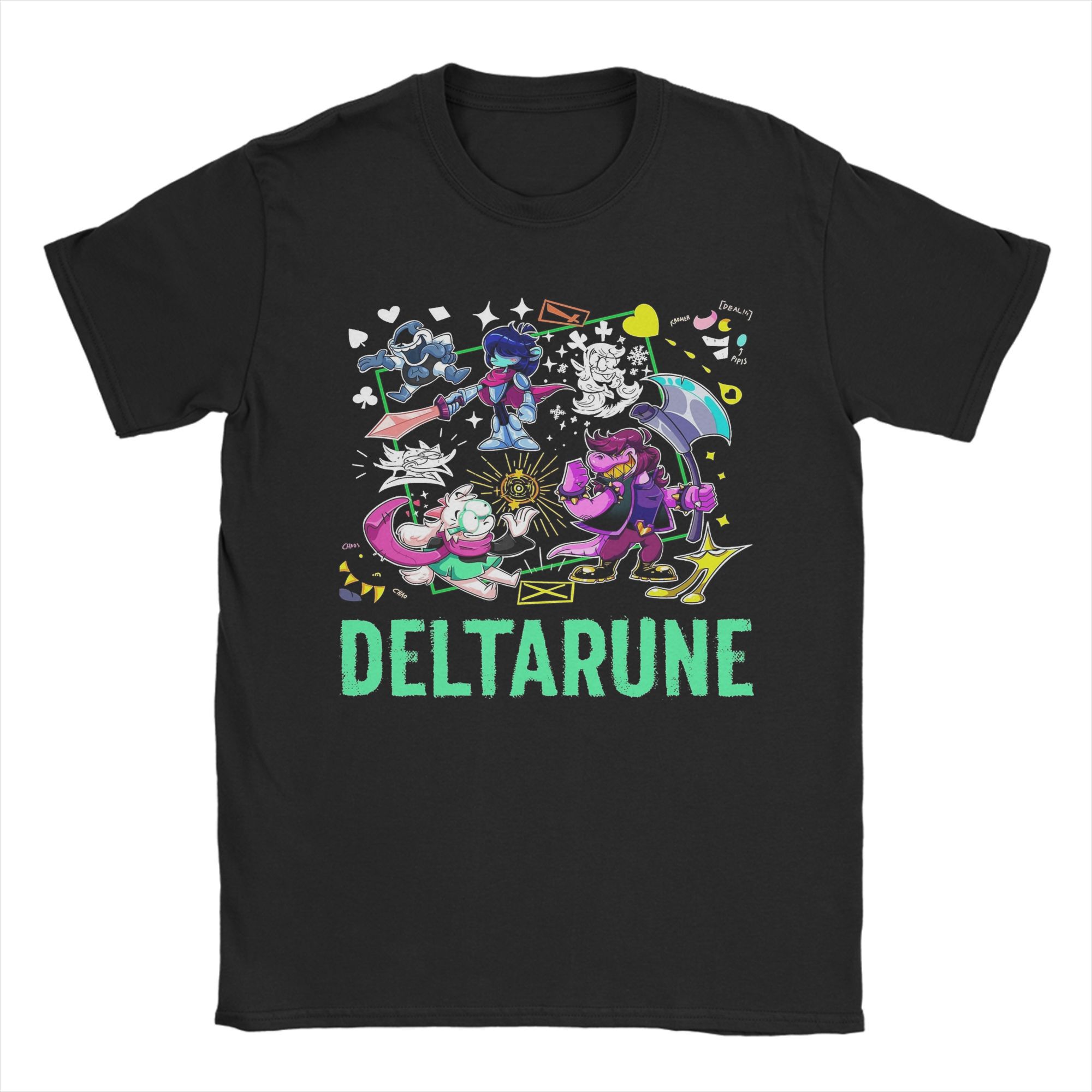 

Deltarune Cute Characters Accessories Men Women T Shirt 100% Cotton Tee Printed Tenna Susie Kris Tops T-shirt 5XL різнокольоровий