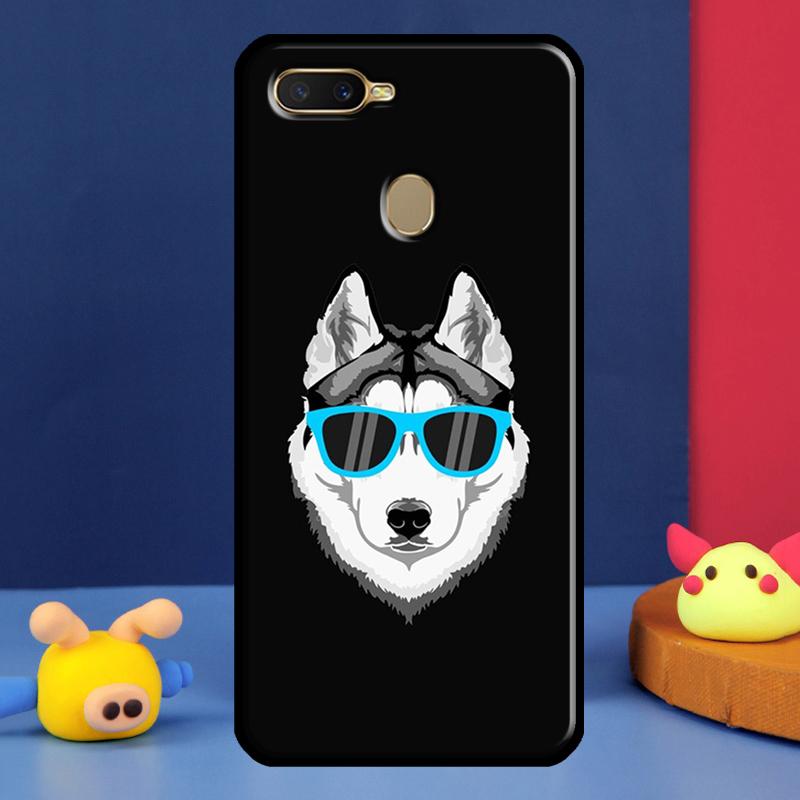Siberian Husky Dog Case For Oppo A16 A76 A96 A58 A78 A98 A5 A9 A91 A15 A17 A77 A52 A72 A74 A94 A54S A57S Cover