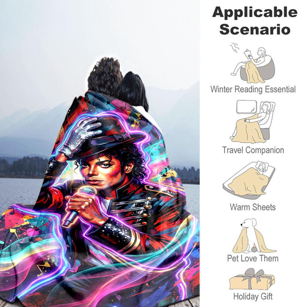 Michael Jackson Blanket Soft Warm Cozy Great For Office Office Chair Livingroom For All Seasons Warmthful Decor