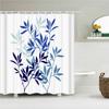Waterproof Shower Curtain Fresh Plant Leaves Polyester Fabric 3D Printing Leaf Bathroom Curtains For Bathroom Decor With Hooks
