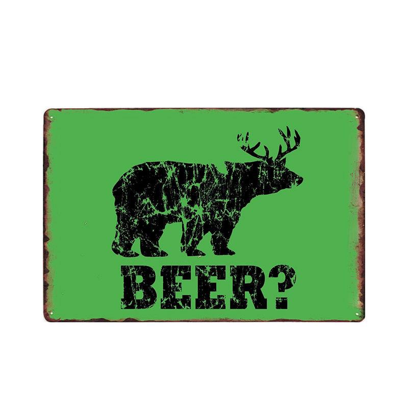 Beer Vintage Metal Tin Sign Chic Home Bar Cafe Poster Wall Decor Art Plaque Pub Tavern Retro Decorative Plates 20*30 CM