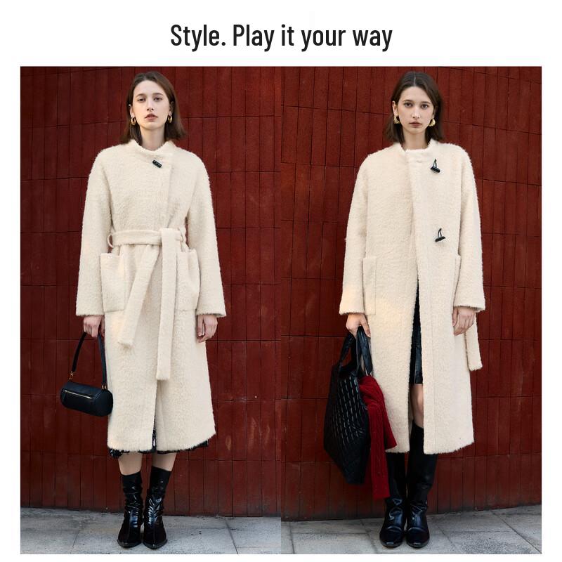 

Sancai Women s Loose Long Winter Wool Coat S (155/80A)