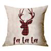 Christmas Decoration Cushion Cover Cartoon Elk Santa Cushion Cover Christmas Pillow Case Linen Decoration Pillow Home Decoration