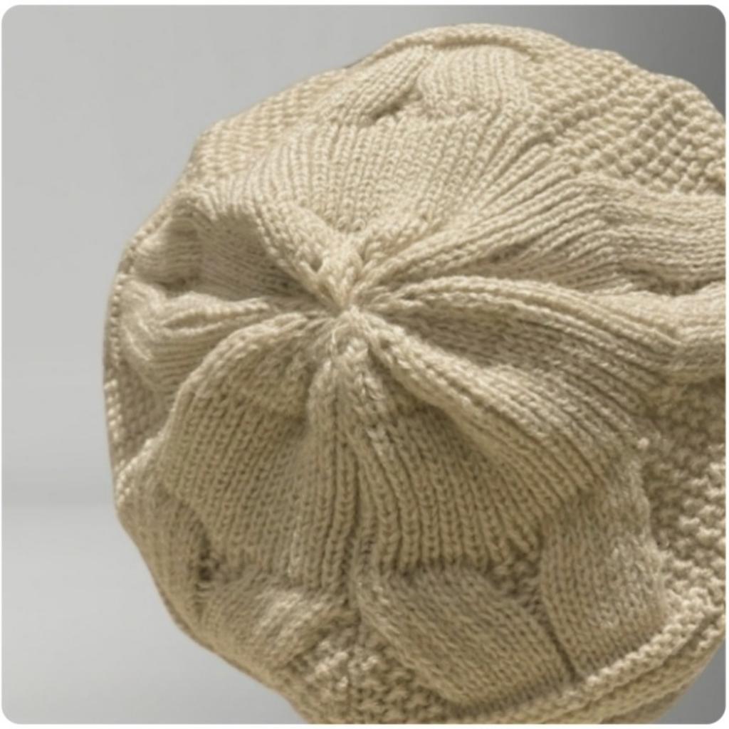 Big Head Circumference Hat, Women's, Pile Pile Pile Hat, Baotou, Confinement Hat, Single-layer, Thin, Rolled Edge, Knitted, Woolen Hat