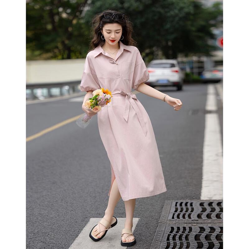 Demana Cloud Cotton Elegant Spring Dress with Floral Petal Sleeves