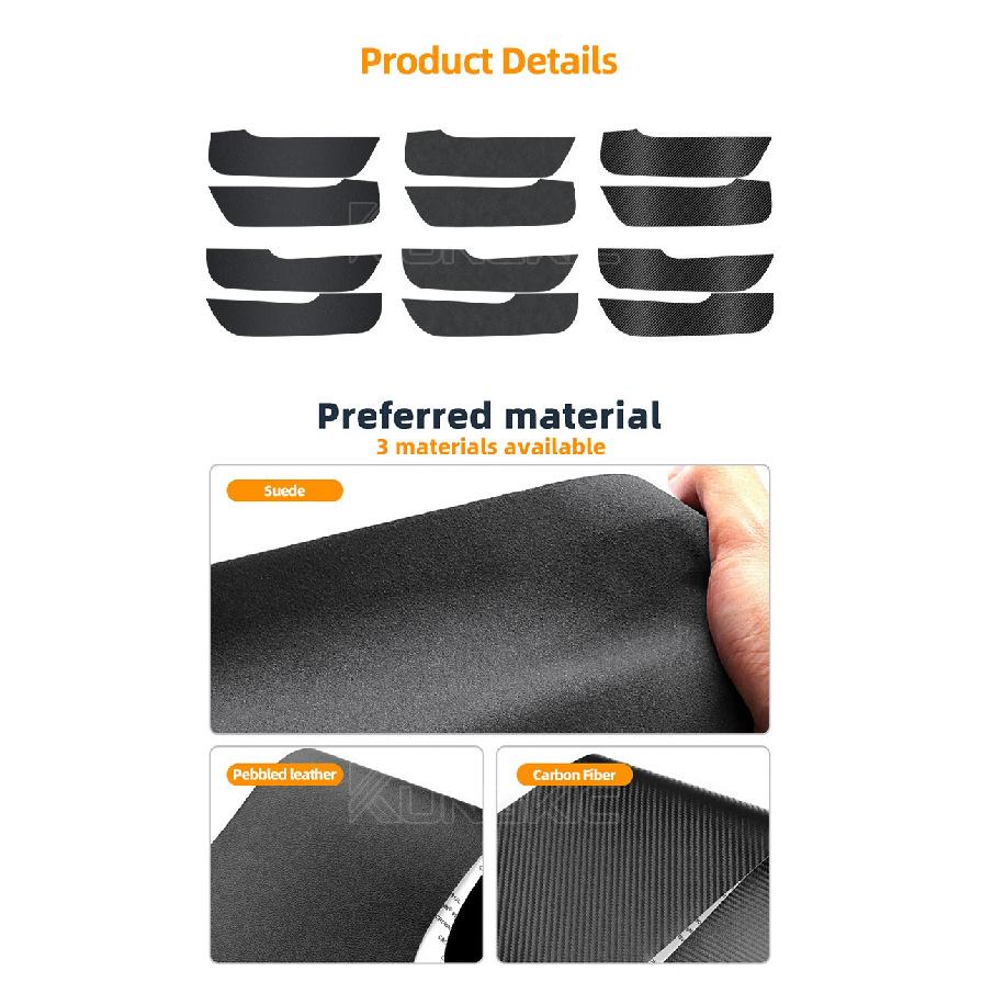 For Mazda CX70 CX80 CX90 CX-70 CX-80 CX-90 2024 2025 Suede Door Anti-kick Sticker Pad Interior Trim Mat Accessories