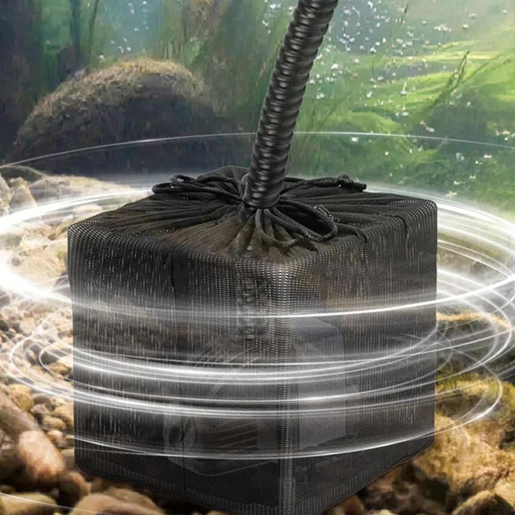 Water Pump Filter Bag Pump Mesh Bag Pond Pump Filter Bag Anti Clogging Pump Barrier Bag with Drawstring for Outdoor Water Ponds