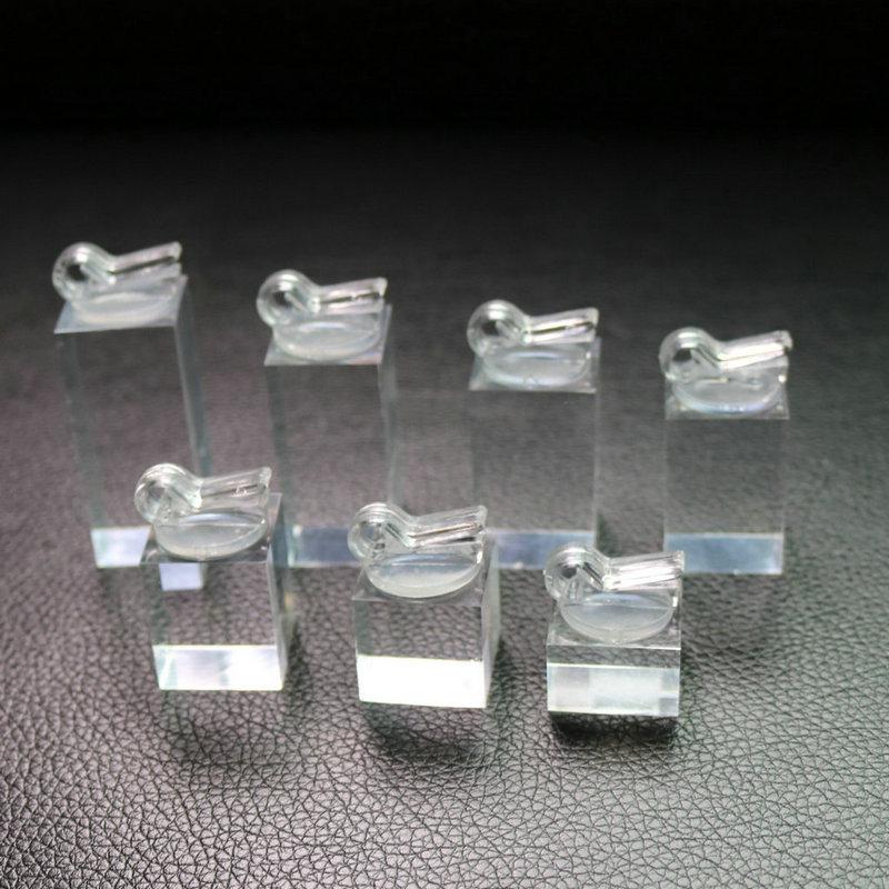 7-Piece Transparent Acrylic Jewelry Display Stands: Round & Square
