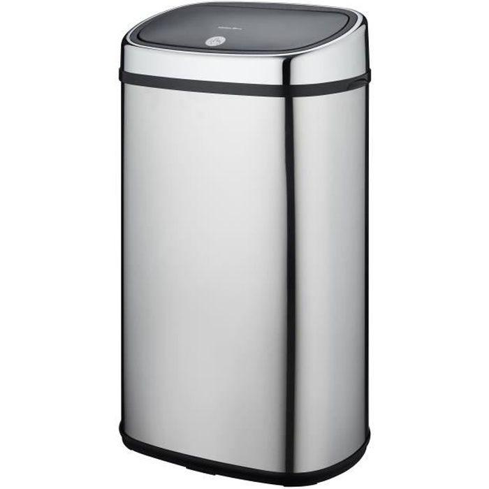 Kitchen Bin Push - CITY - KITCHEN MOVE - 58 L - Simple Push Opening - Stainless Steel with Rim