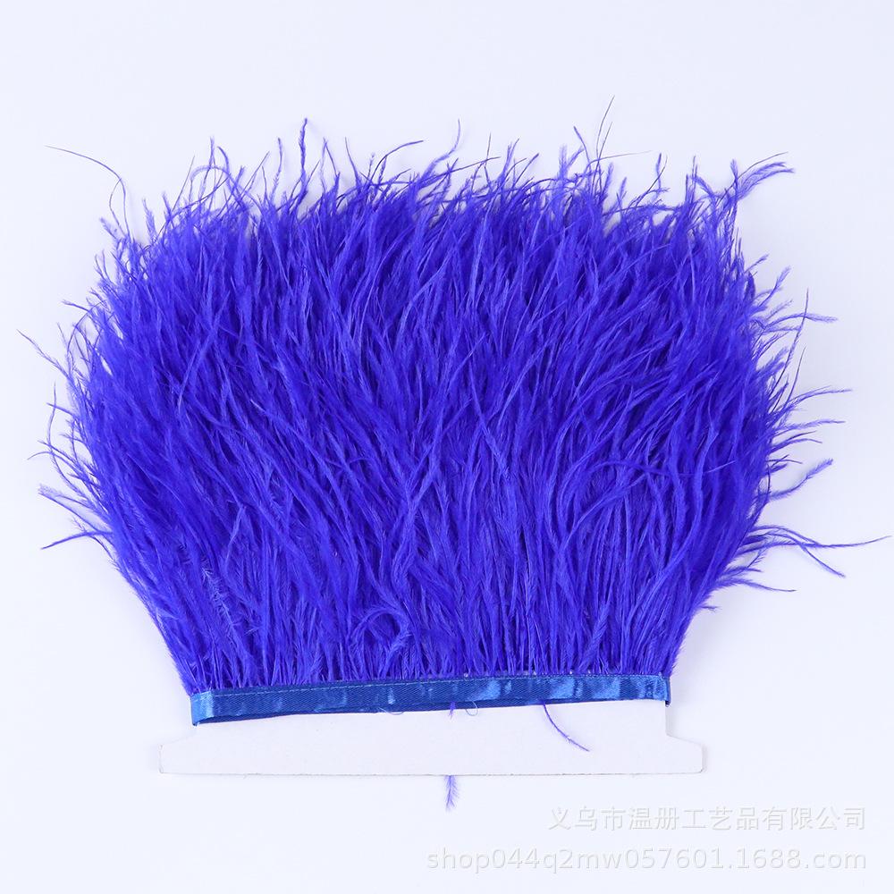8-10Cm Ostrich Trim Khaki Feather Ribbon Fringe For Sewing High Quality Plumas Crafts Costumes Party Decoration