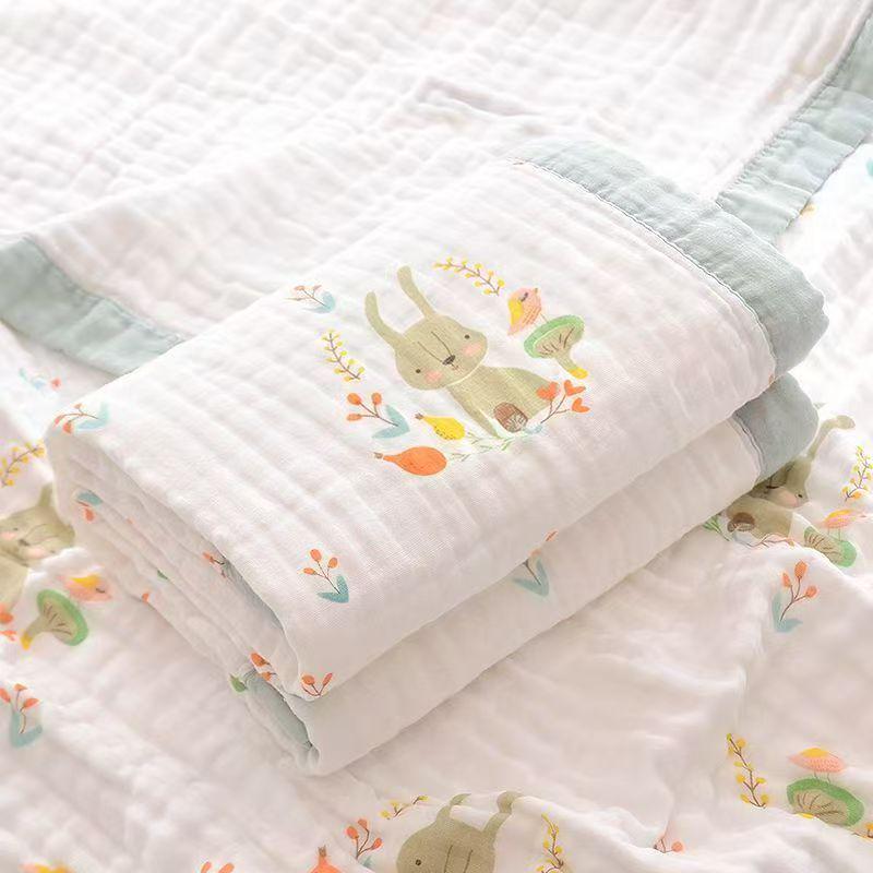 Pure Cotton Six-Layer Children s Bath Towel and Baby Swaddle Blanket. 110*110 Unpackaged