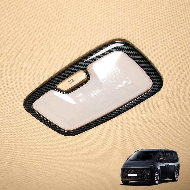 Car Tuning Carbon Fiber Central Console Gear Shift Window Button Air Vent Cover Accessories For Hyundai Staria -2026 LHD