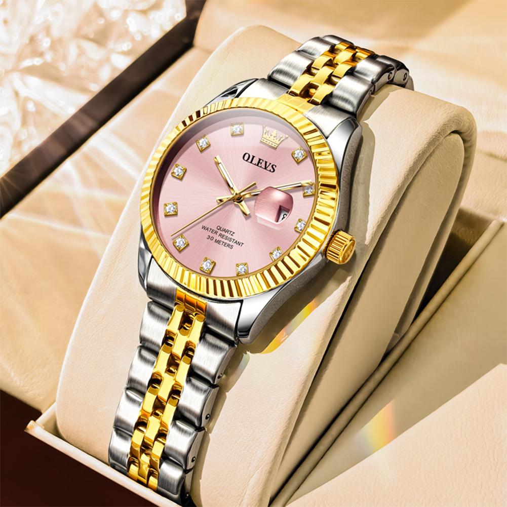 Beautiful Women's Watches Silver Stainless Steel Fashion Quartz Watch for Lady Minimalist Date Luminous Hands Wristwatch