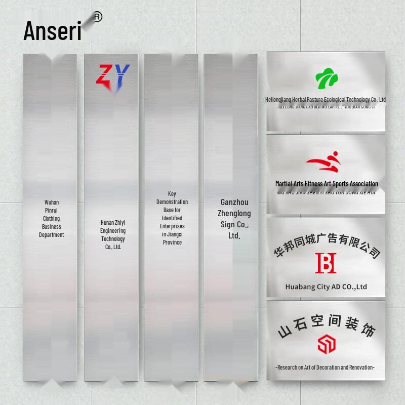 Stainless Steel Rectangular Wall Mount Signage 30x40cm