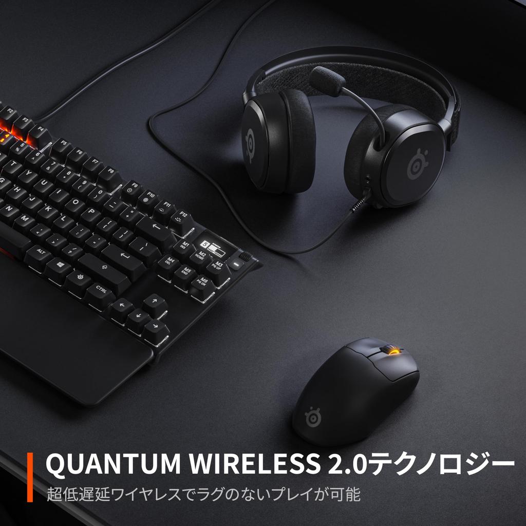 SteelSeries Gaming Mouse Wireless Prime Mini Wireless Optical Magnetic Prestige OM Switch with TrueMove AIR Sensor Quantum Wireless Technology Black
