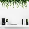 Kreativní Samolepka na zeď se zelenou rostlinou a liánou, Samolepicí, Odnímatelná PVC Samolepka na zeď pro dekoraci stěny v ložnici a obývacím pokoji