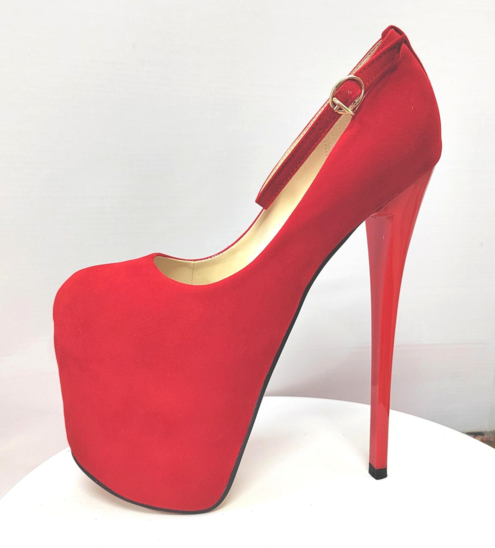 

Туфли Новые туфли на высоком каблуке 19 см красные замшевые туфли hate sky высокие женские туфли большого размера сексуальные туфли для ночного клуба со шнуровкой сзади 34 красный