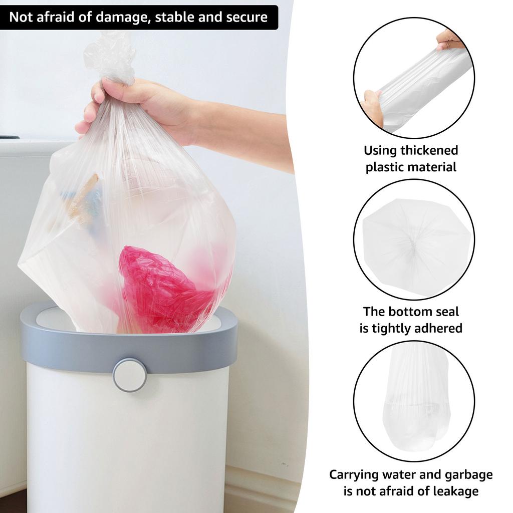 50Pcs/Roll Small Trash Bag 3.2Gallon Thickened Plastic Small Garbage Bag for Home Kitchen Restaurant Living Room Garbage Sorting