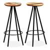 Day and Night - Day and Night Kitchen Stools 2 Units Recycled Solid Wood