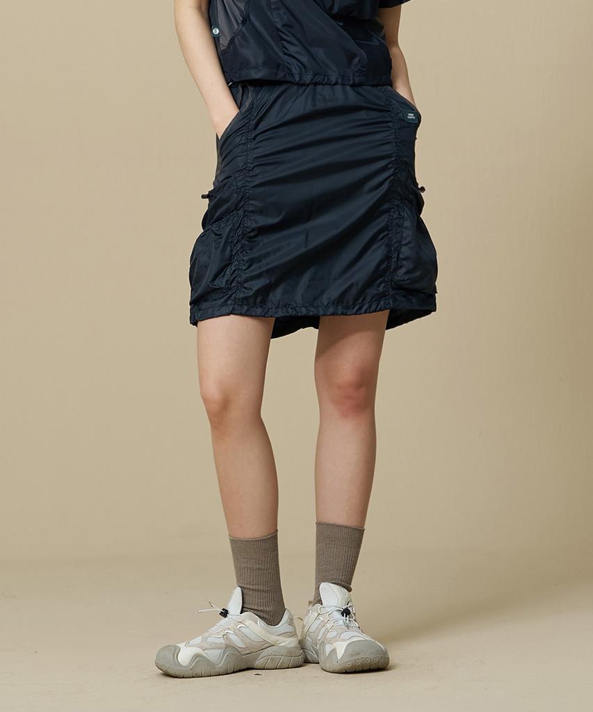 Bbc Earth W Shirred Cargo Midi Skirt_Black